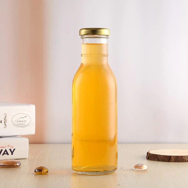 Botella de vidrio para empacar jugos