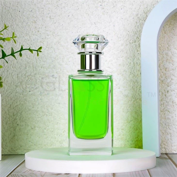100ml Clear Square Perfume Glass Bottle