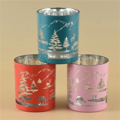 Jarra de velas de vidrio con tapa de madera